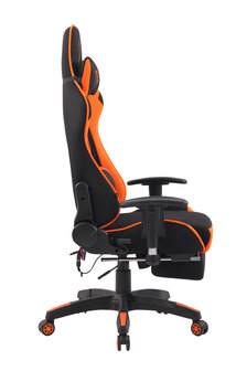 Gaming Stoel Lorenzo XFM Oranje Stof met Voetsteun en Massagefunctie