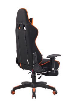 Gaming Stoel Lorenzo XFM Oranje Stof met Voetsteun en Massagefunctie