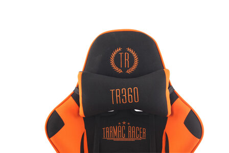 Gaming Stoel Lorenzo XFM Oranje Stof met Voetsteun en Massagefunctie