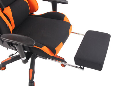 Gaming Stoel Lorenzo XFM Oranje Stof met Voetsteun en Massagefunctie