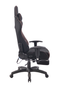 Gaming Stoel Lorenzo XFM Bruin Stof met Voetsteun en Massagefunctie