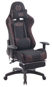 Gaming Stoel Lorenzo XFM Bruin Stof met Voetsteun en Massagefunctie