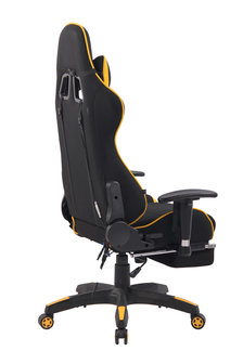 Gaming Stoel Lorenzo XFM Geel Stof met Voetsteun en Massagefunctie