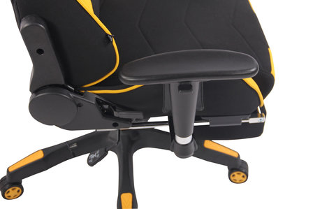 Gaming Stoel Lorenzo XFM Geel Stof met Voetsteun en Massagefunctie