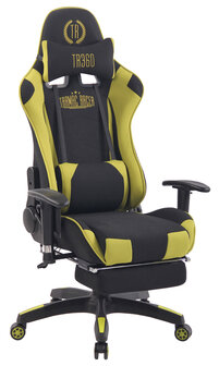 Gaming Stoel Lorenzo XFM Groen Stof met Voetsteun en Massagefunctie