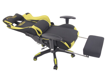 Gaming Stoel Lorenzo XFM Groen Stof met Voetsteun en Massagefunctie