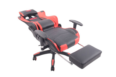 Gaming Stoel Lorenzo XFM Rood met Voetsteun en Massagefunctie