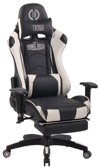 Gaming Stoel Lorenzo XFM Wit met Voetsteun en Massagefunctie
