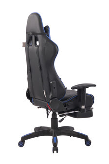 Gaming Stoel Lorenzo XFM Blauw met Voetsteun en Massagefunctie