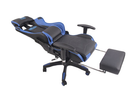 Gaming Stoel Lorenzo XFM Blauw met Voetsteun en Massagefunctie