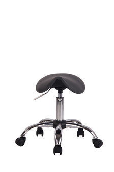 Ergonomische zadelkruk / kapperskruk Melinda Grijs