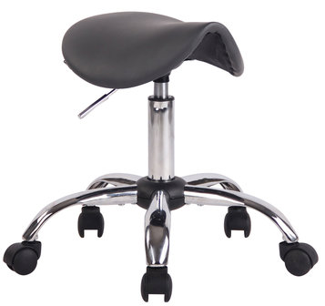 Ergonomische zadelkruk / kapperskruk Melinda Grijs