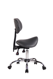 Ergonomische zadelkruk / kapperskruk Melissa Grijs