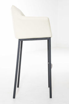 Barkruk Damaso Kunstleer Creme,Zwart