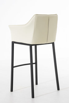 Barkruk Damaso Kunstleer Creme,Zwart