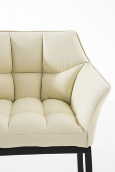 Barkruk Damaso Kunstleer Creme,Zwart