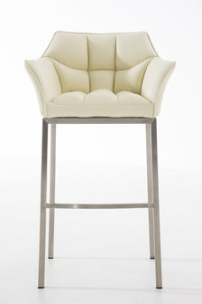 Barkruk Damaso Kunstleer Creme,Metaal