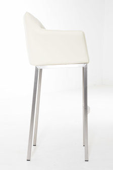 Barkruk Damaso Kunstleer Creme,Metaal