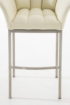 Barkruk Damaso Kunstleer Creme,Metaal
