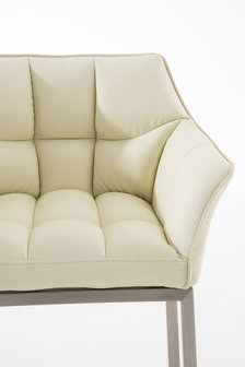 Barkruk Damaso Kunstleer Creme,Metaal
