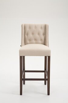 Barkruk Cissindri Stof Creme,antik-dunkel