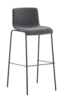 Barkruk Heovor Stof 4 pootframe Grijs,Zwart