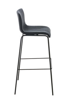 Set van 2 barkrukken Heovor Stof Zwart,Zwart