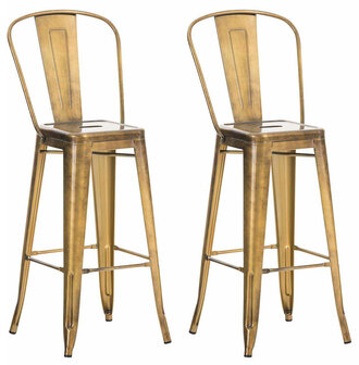 Set van 2 barkrukken Eidan gold, 