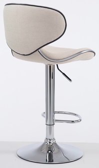 Set van 2 barkrukken Lis Vigis V2-stof Creme,Chroom