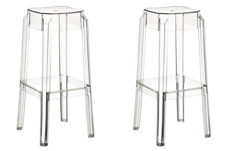 Set van 2 barkrukken Fix transparent, 