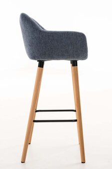 Set van 2 Barkrukken Grint stof Blauw
