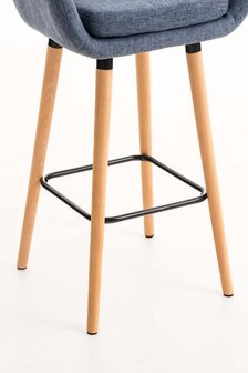 Set van 2 Barkrukken Grint stof Blauw