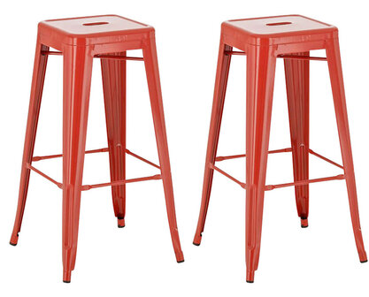 Set van 2 barkrukken Jashuo Rood