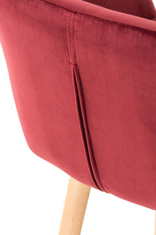 Barkruk Grint Fluweel Rood