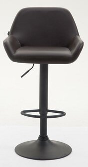 Set van 2 barkrukken Brigi kunstleer Bruin,Zwart