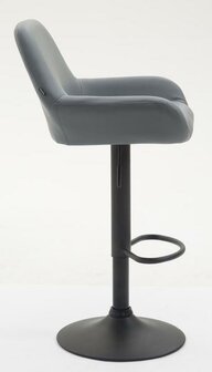 Set van 2 barkrukken Brigi kunstleer Grijs,Zwart