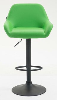 Set van 2 barkrukken Brigi kunstleer Groen,Zwart