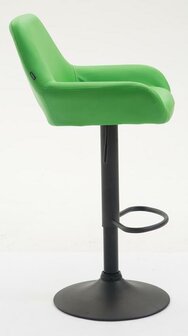 Set van 2 barkrukken Brigi kunstleer Groen,Zwart