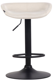 Barkruk Inehaam Stof Creme,Zwart
