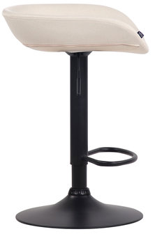 Barkruk Inehaam Stof Creme,Zwart