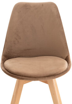 Set van 4 eetkamerstoelen Lenaris Bruin,Samt