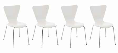4x bezoekersstoel Colista Wit