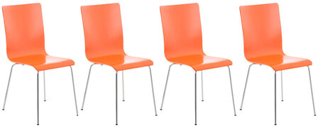 Set van 4 Pipi bezoekersstoelen Oranje