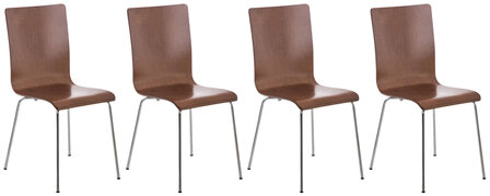 Set van 4 Pipi bezoekersstoelen Bruin