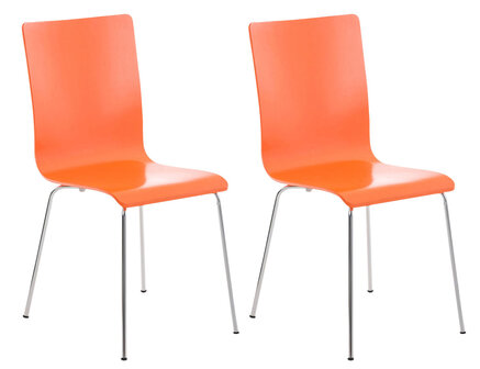 Set van 2 bezoekersstoel Pipi Oranje