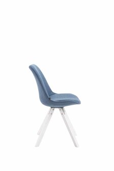 Bezoekersstoel Teulouso Vierkant frame Stof Blauw,Wit