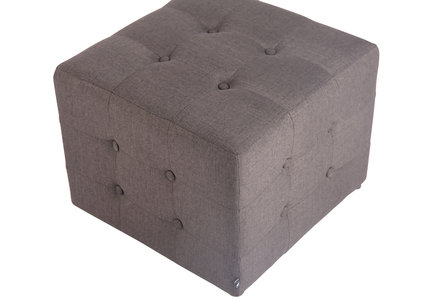 Hocker Melbuorne stof Grijs