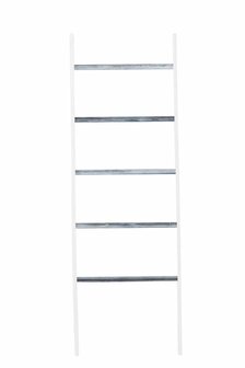 Houten ladder Mereitta Wit/Grijs