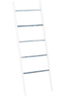 Houten ladder Mereitta Wit/Grijs