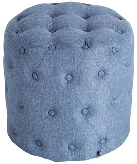 Hocker Lelli Blauw,Stoff